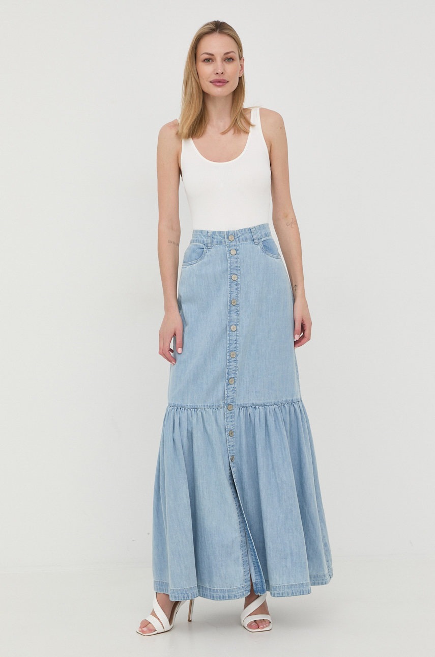 

Джинсовая юбка Guess maxi расклешённая