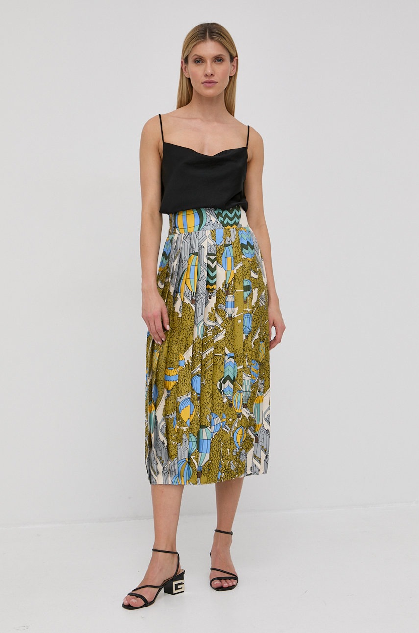 

Шёлковая юбка Tory Burch midi расклешённая