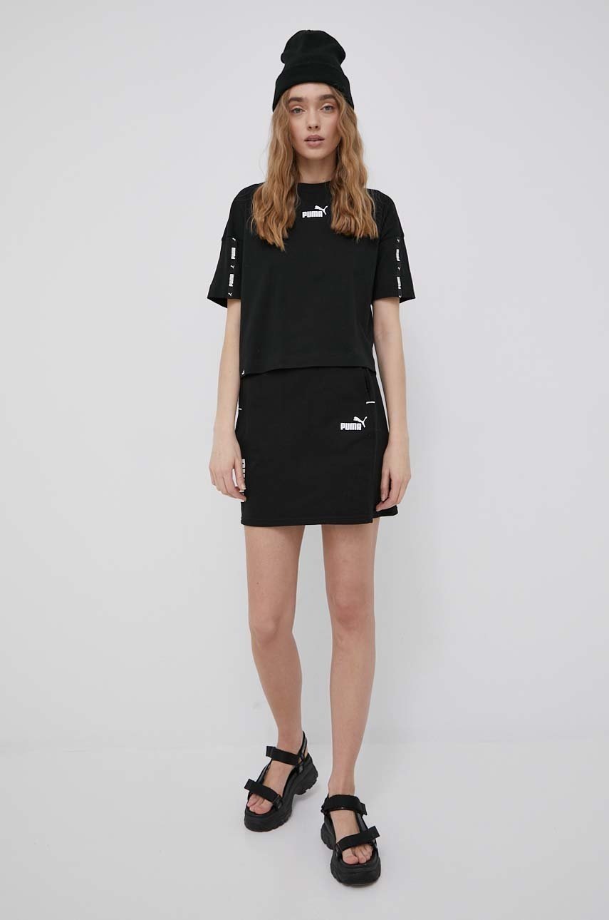 

Спідниця Puma колір чорний mini розкльошена