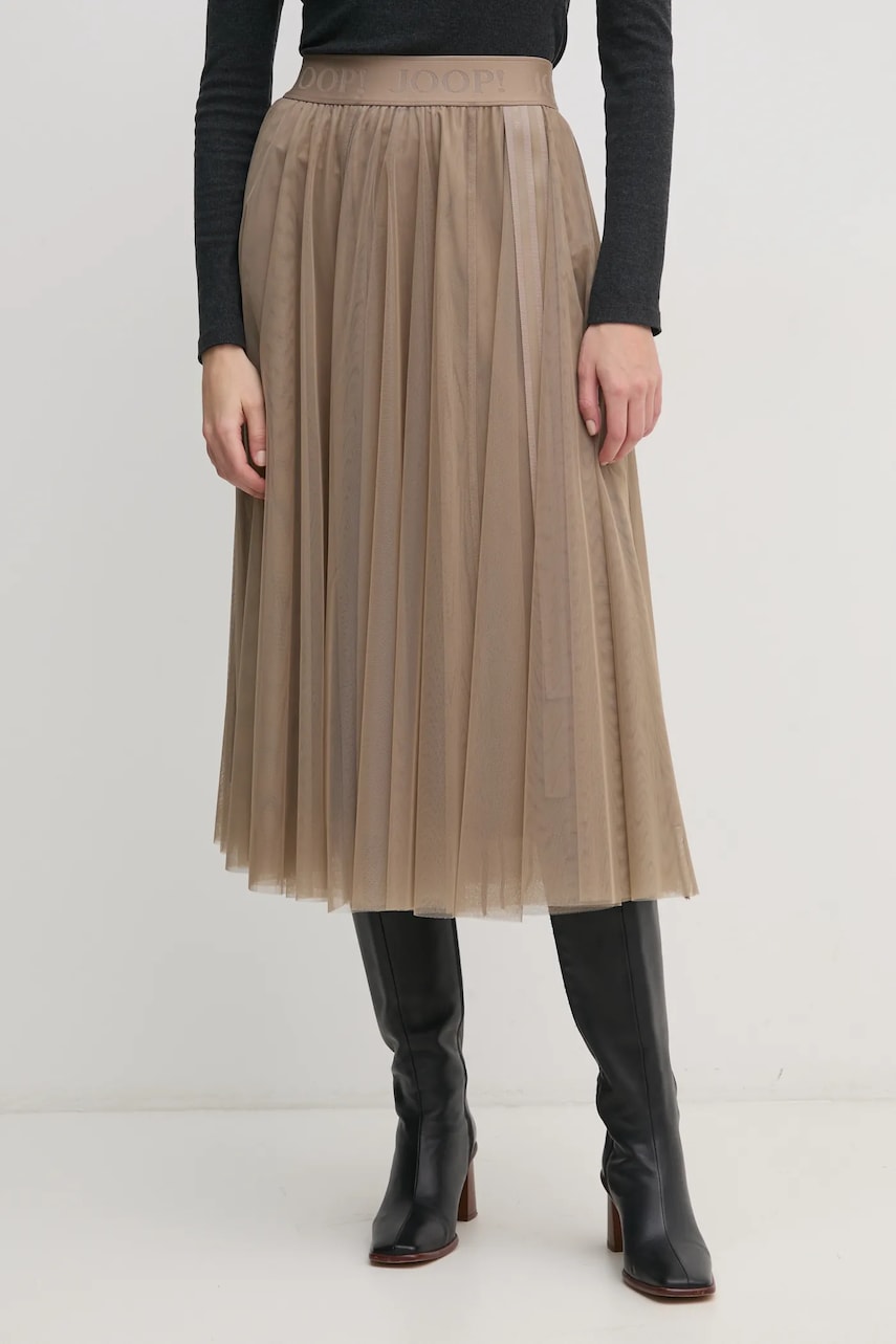 Joop! fusta culoarea bej, midi, evazati, 30032531 10012868 Joop! fusta culoarea bej, midi, evazati, 30032531 10012868
