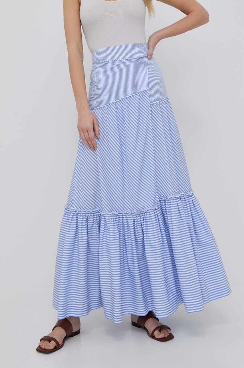 

Хлопковая юбка Twinset maxi расклешённая