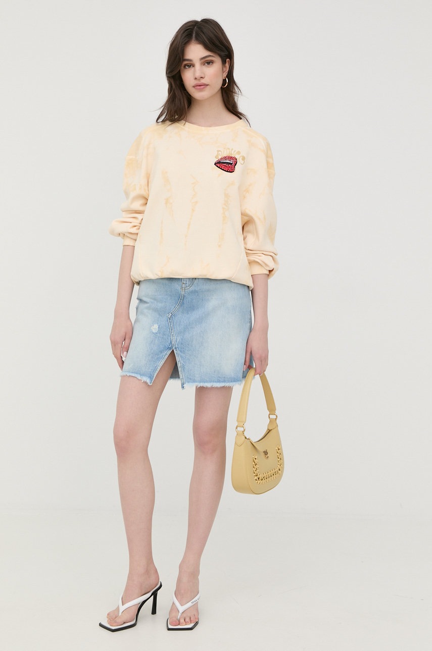 

Джинсовая юбка Pinko цвет фиолетовый mini прямая