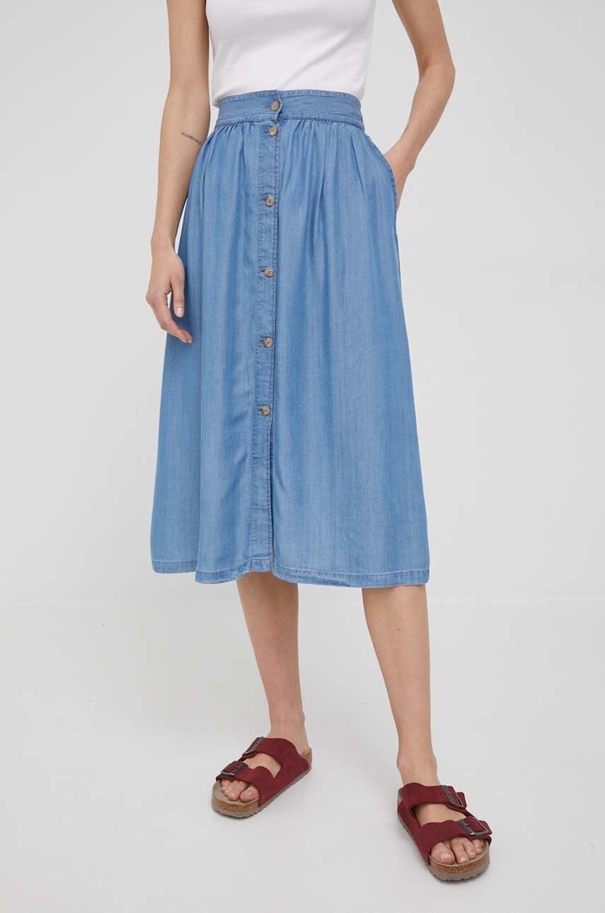 Pepe jeans fusta sia sky blue midi, evazati