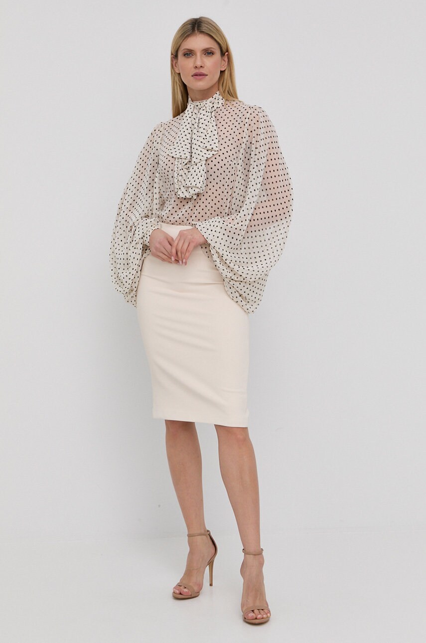 

Спідниця Elisabetta Franchi колір бежевий mini олівець