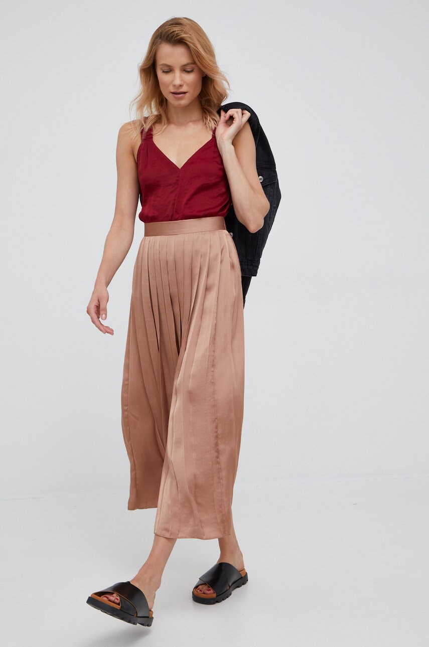 

Спідниця Dkny колір бежевий maxi розкльошена