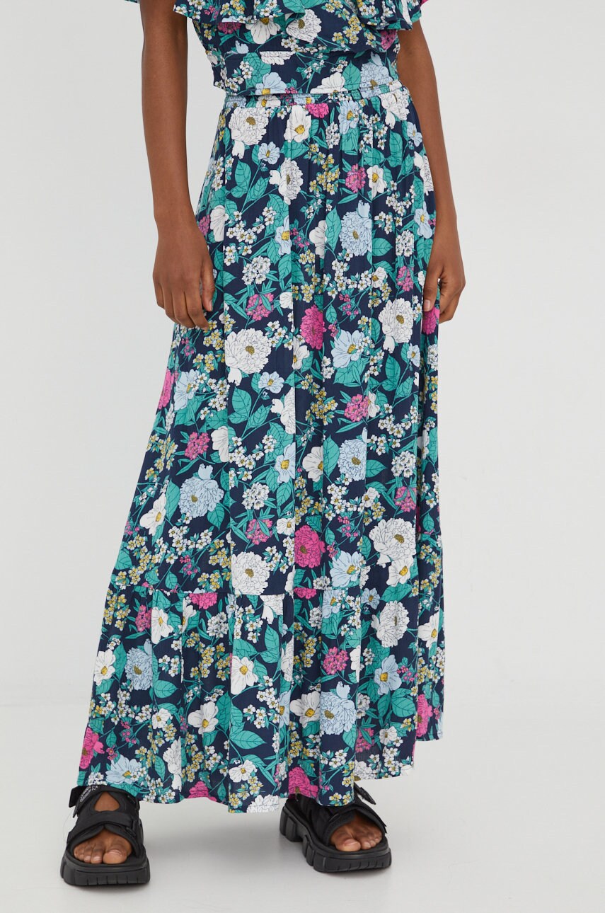 Roxy fusta culoarea verde, midi, evazati