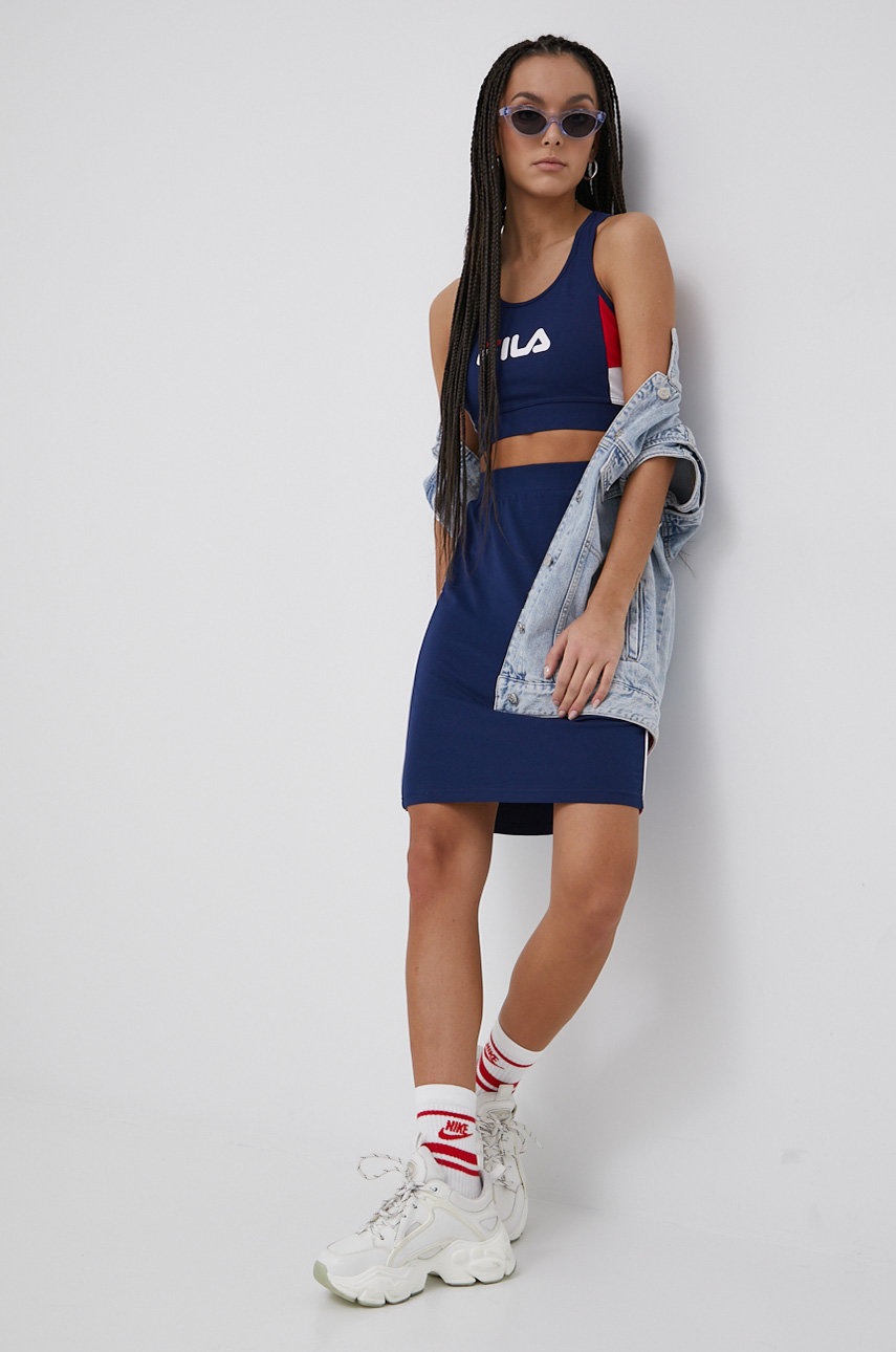 

Юбка Fila цвет синий mini карандаш