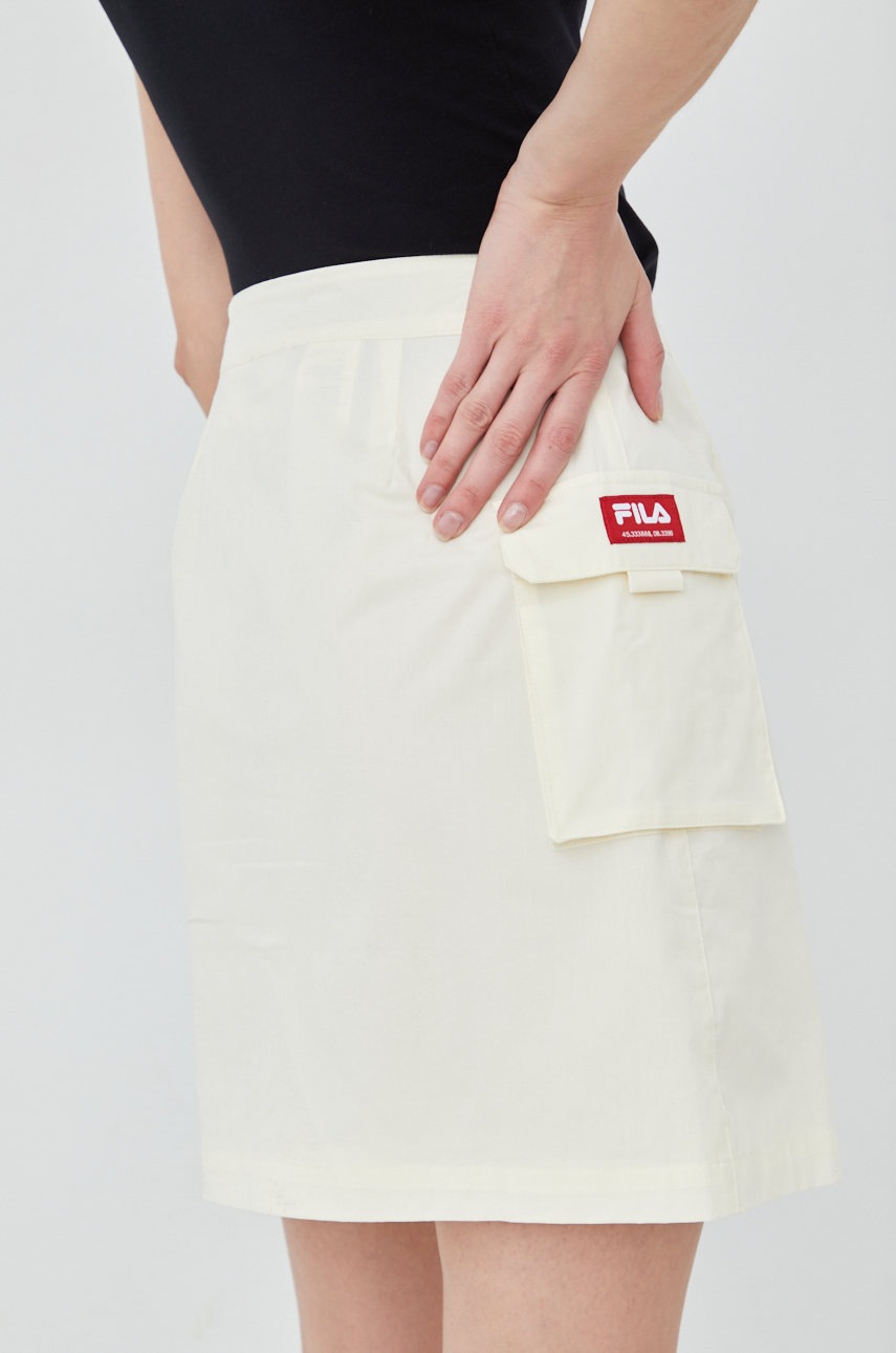 Φούστα Fila χρώμα: μπεζ, φωτογραφία
