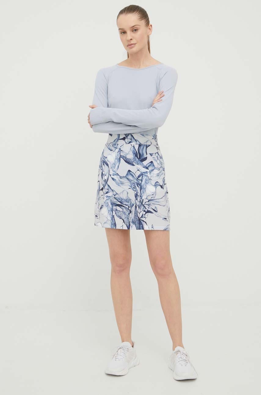Helly Hansen fusta culoarea gri, mini, drept