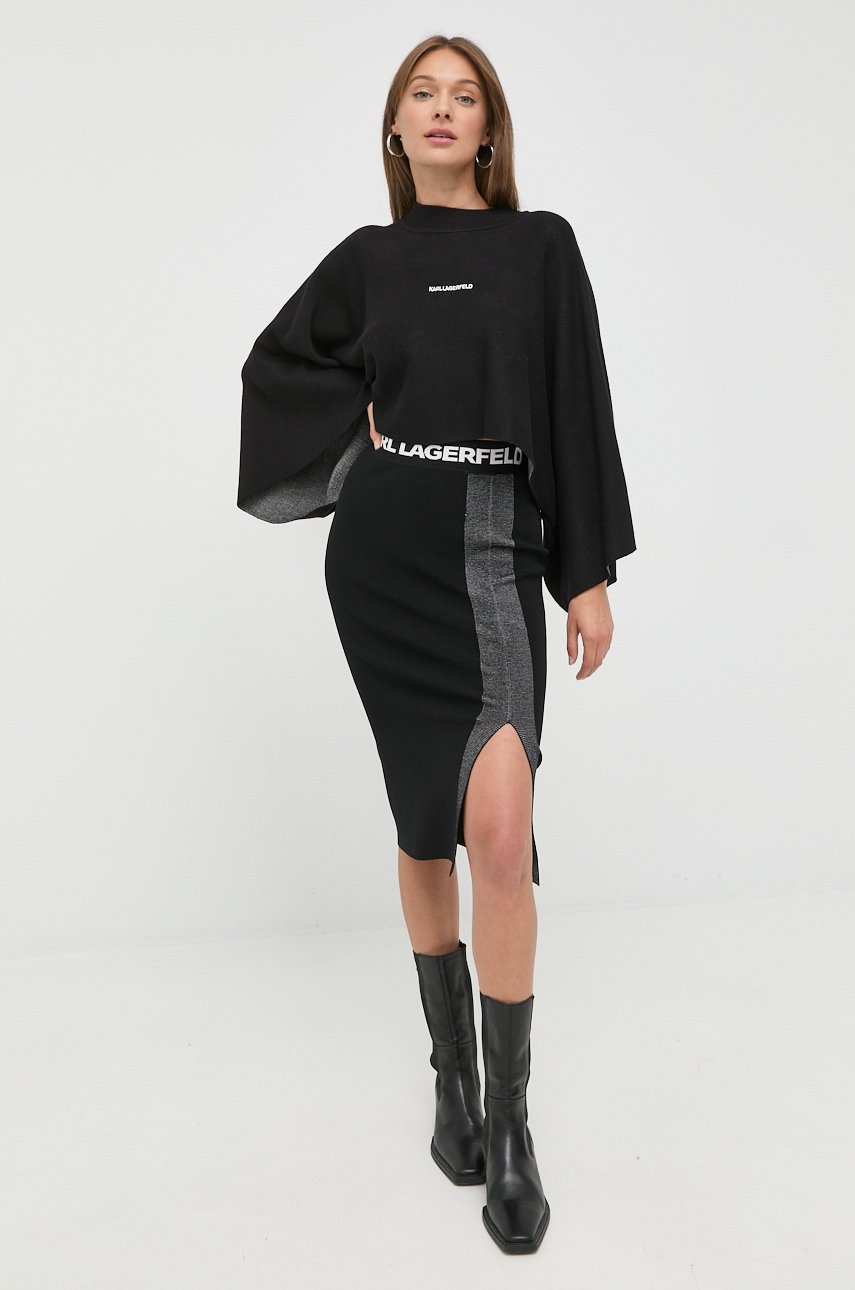 

Юбка Karl Lagerfeld цвет чёрный midi карандаш
