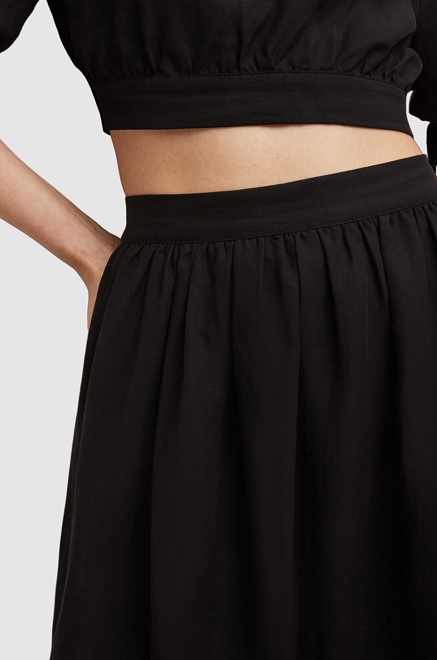 

Юбка AllSaints цвет чёрный midi прямая