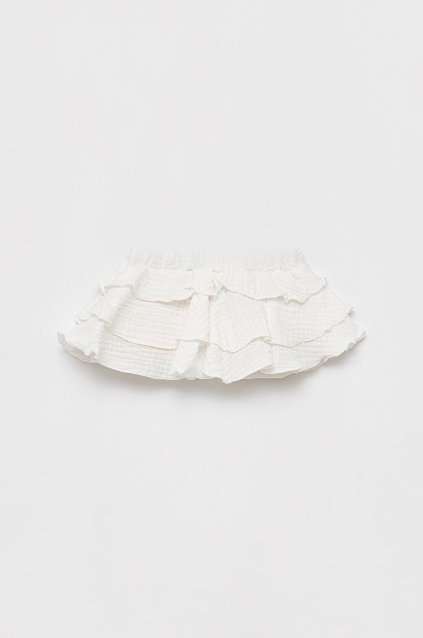 Jamiks spódnica dziecięca kolor biały mini rozkloszowana