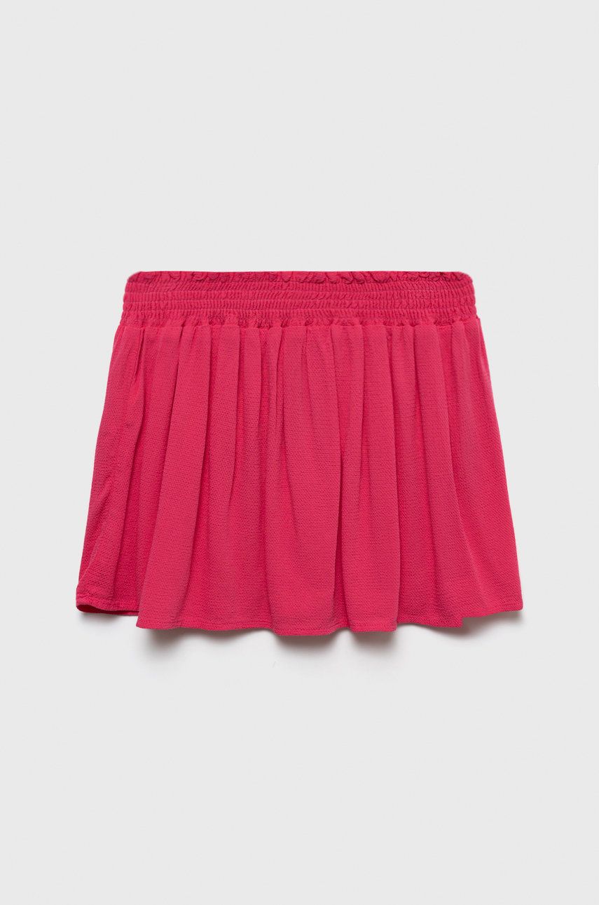 Dětská sukně United Colors of Benetton fialová barva, mini, áčková - fialová -  100% Viskóza