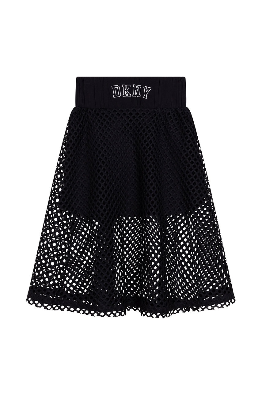 

Дитяча спідниця Dkny колір чорний mini розкльошена