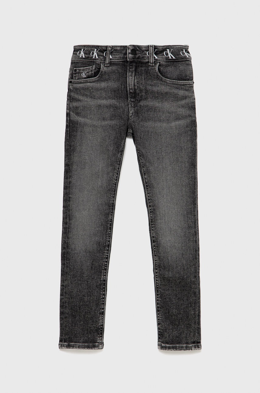 

Детски дънки Calvin Klein Jeans, Сив