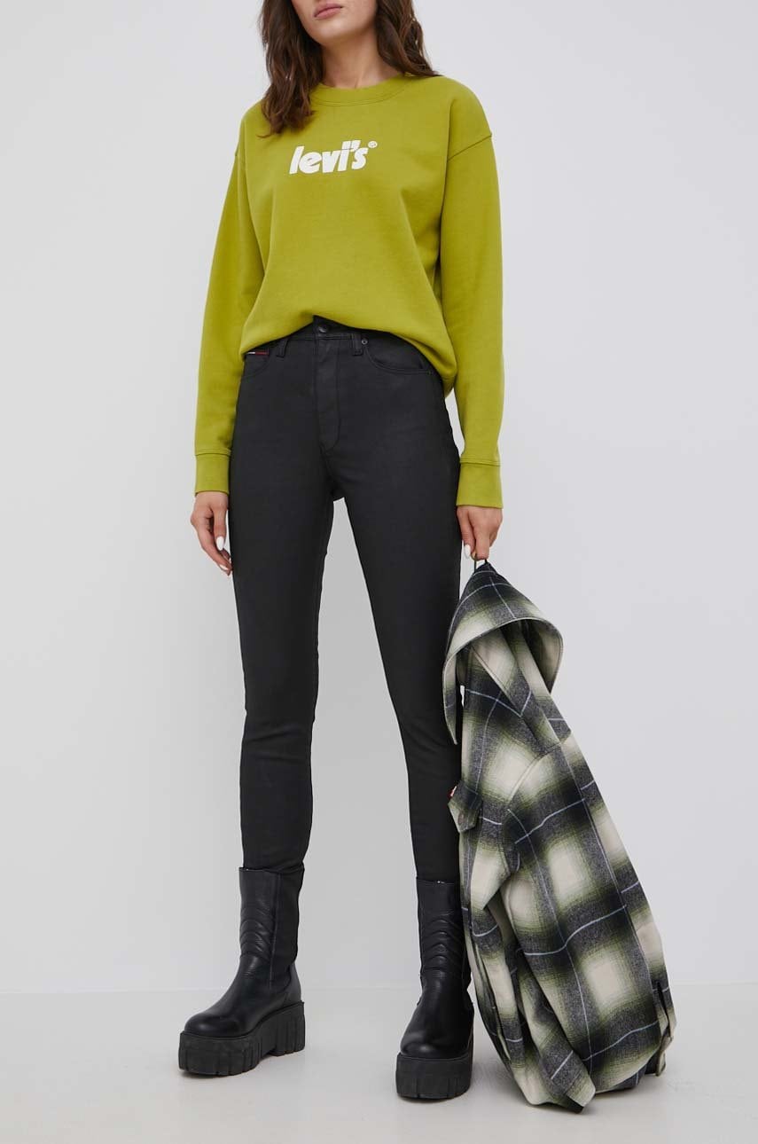Tommy jeans pantaloni sylvia ce213 femei, high waist