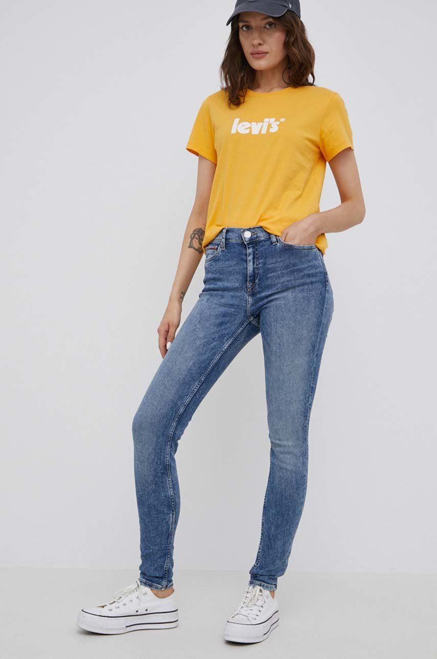 Tommy Jeans jeansi Nora Ce137 femei, medium waist imagine reduceri black friday 2021 answear.ro