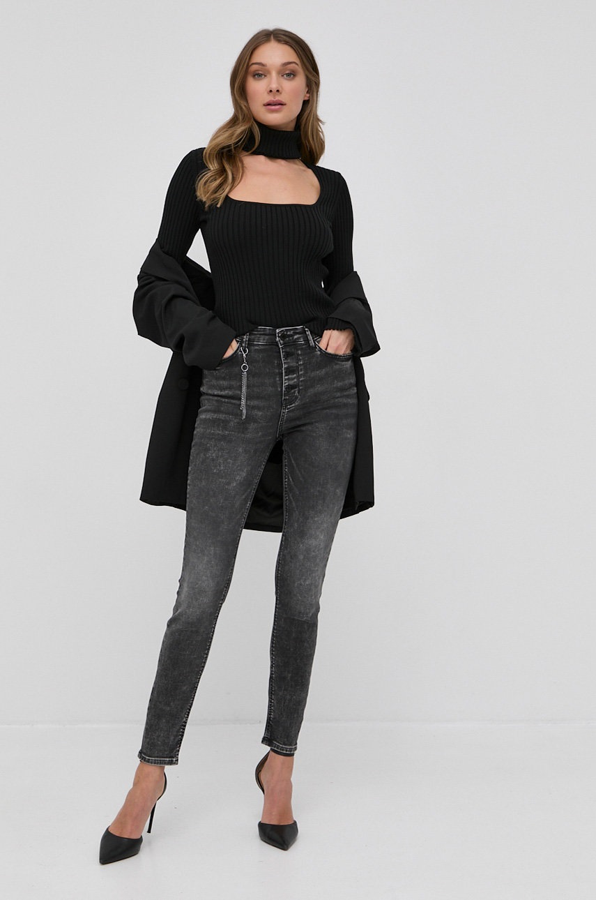

Джинсы Guess женские цвет высокая посадка