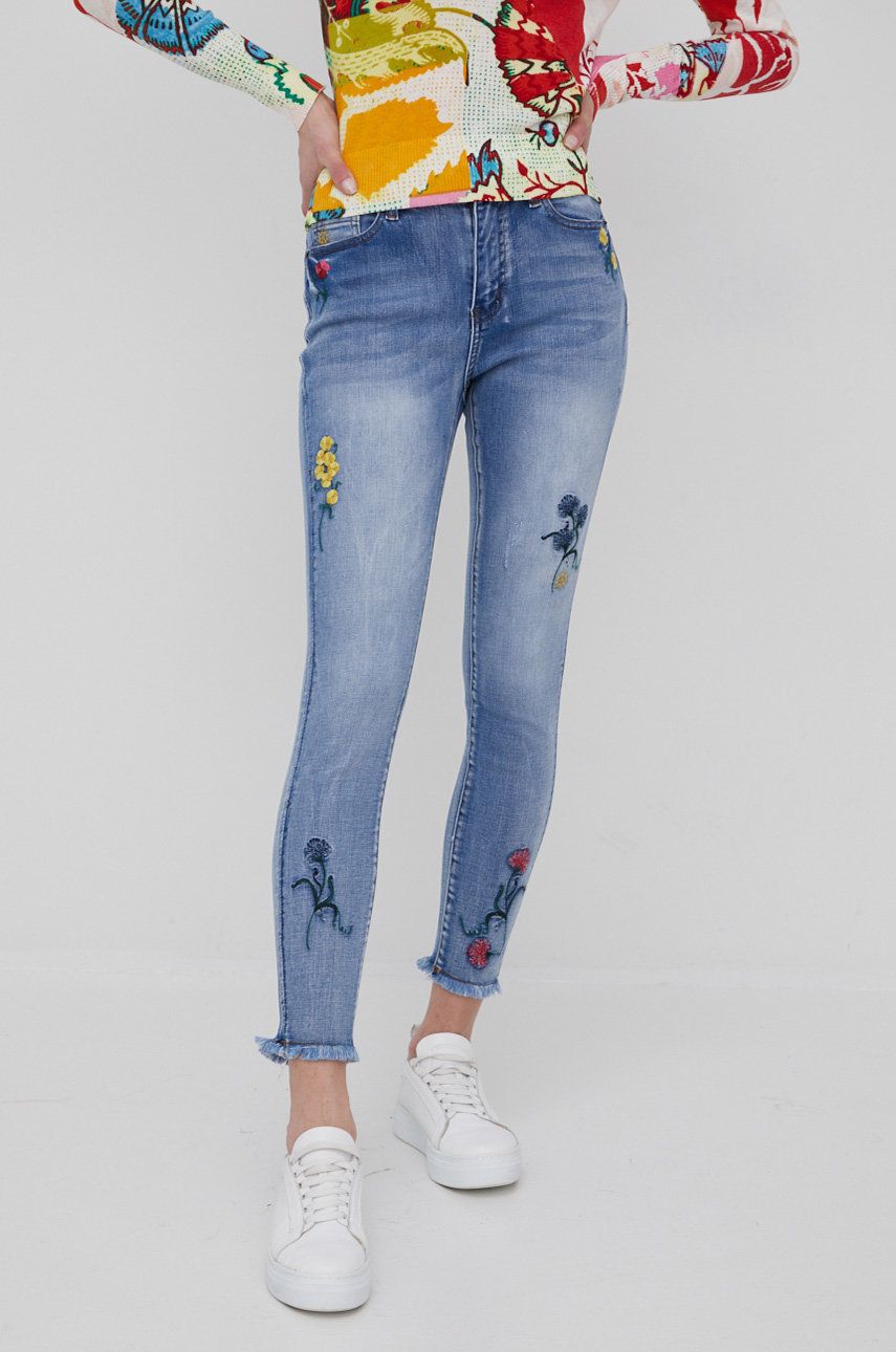 Desigual jeansi femei , medium waist answear.ro