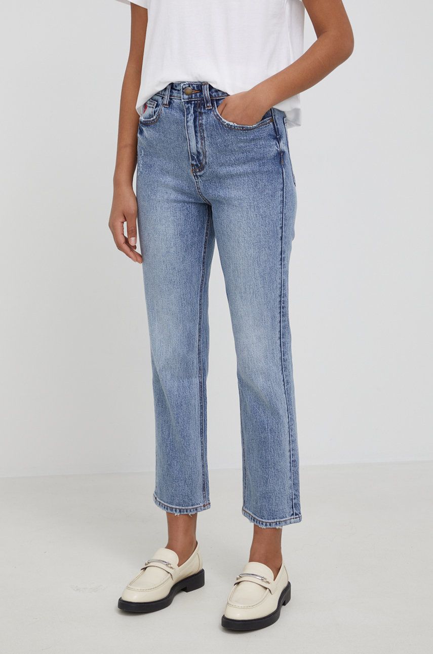 Desigual jeansi femei , high waist ANSWEAR ANSWEAR