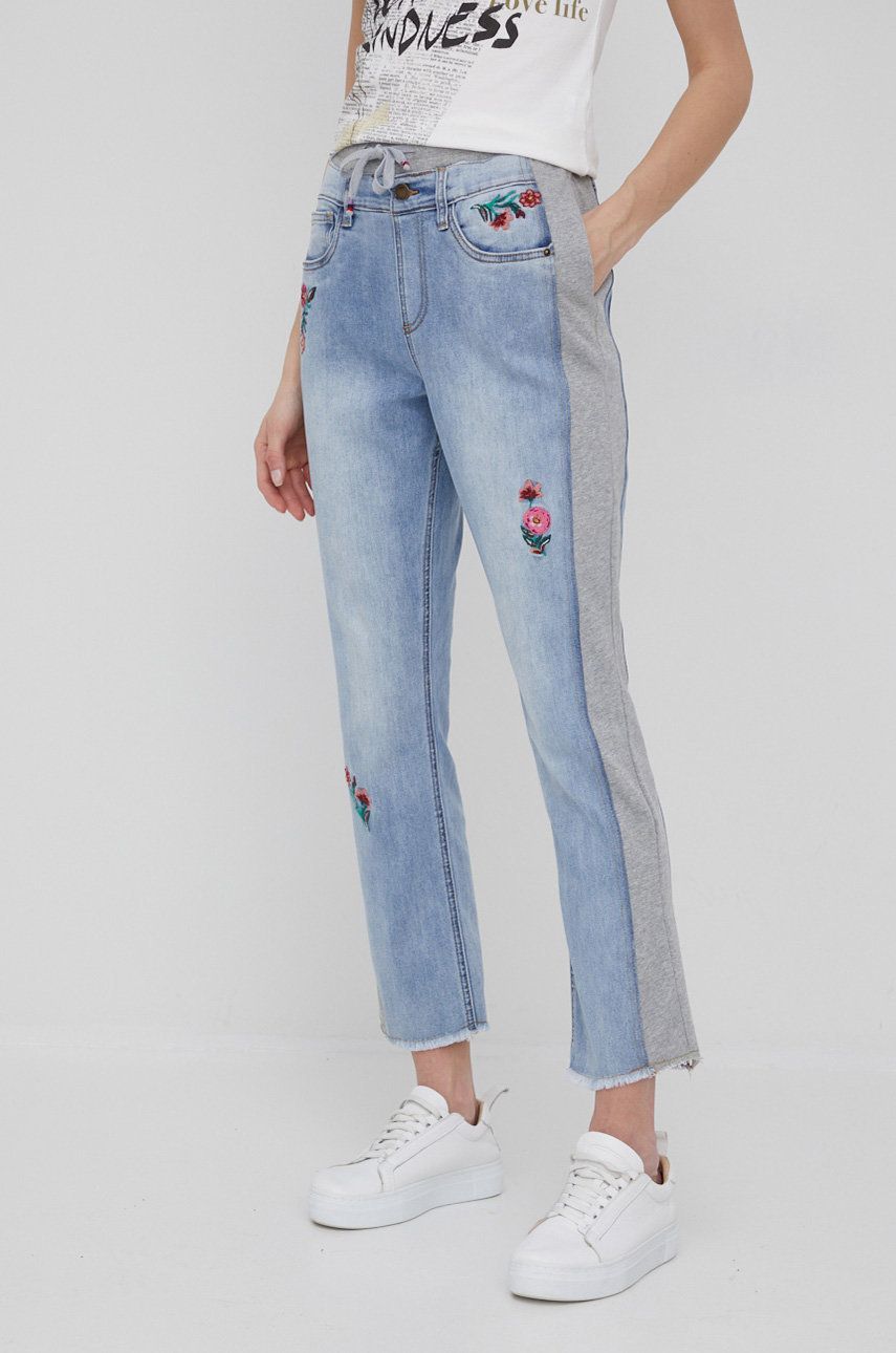 Desigual jeansi femei , high waist imagine reduceri black friday 2021 answear.ro