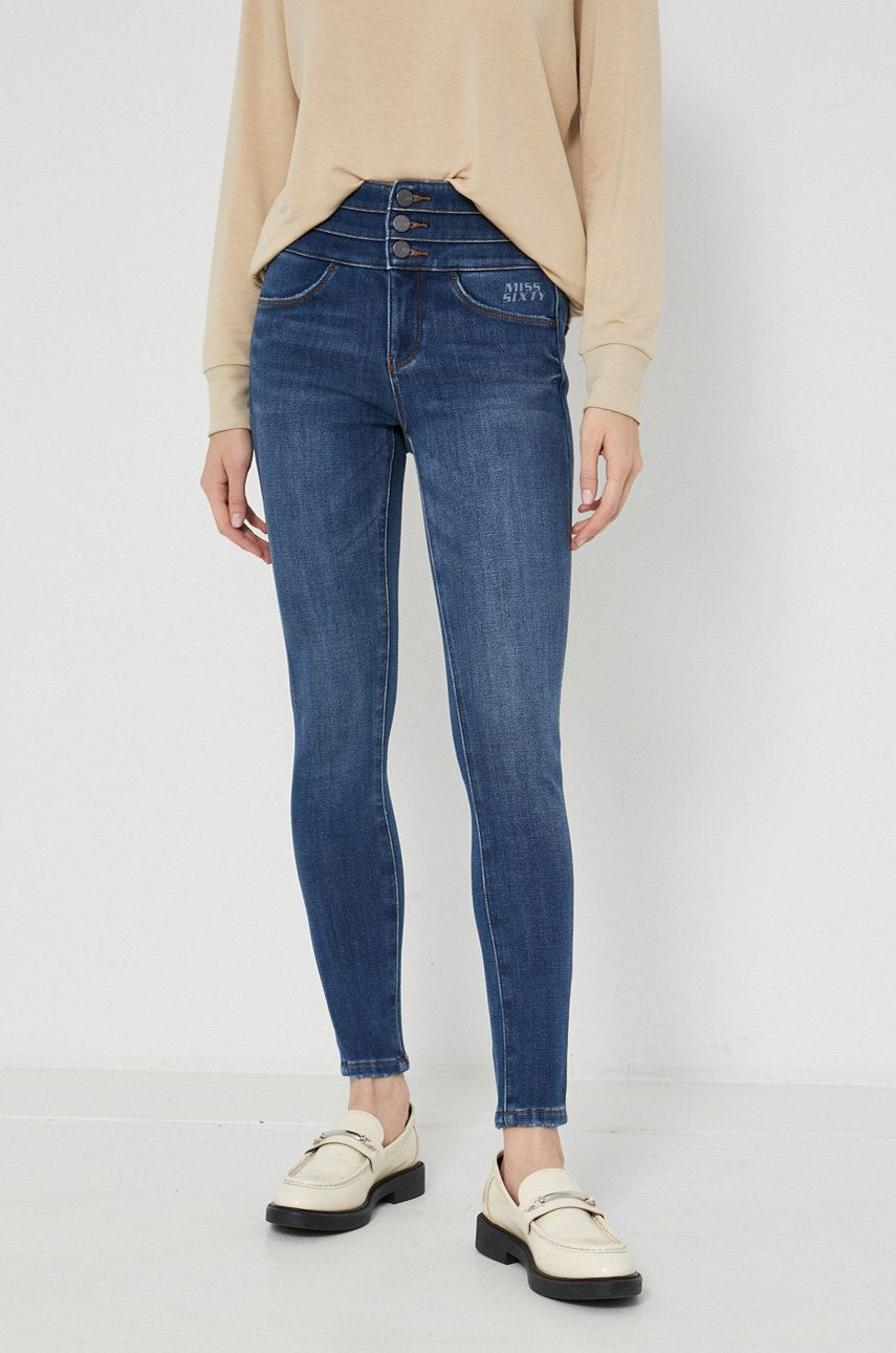 Miss Sixty Jeans Blue Attack femei, high waist answear.ro imagine noua