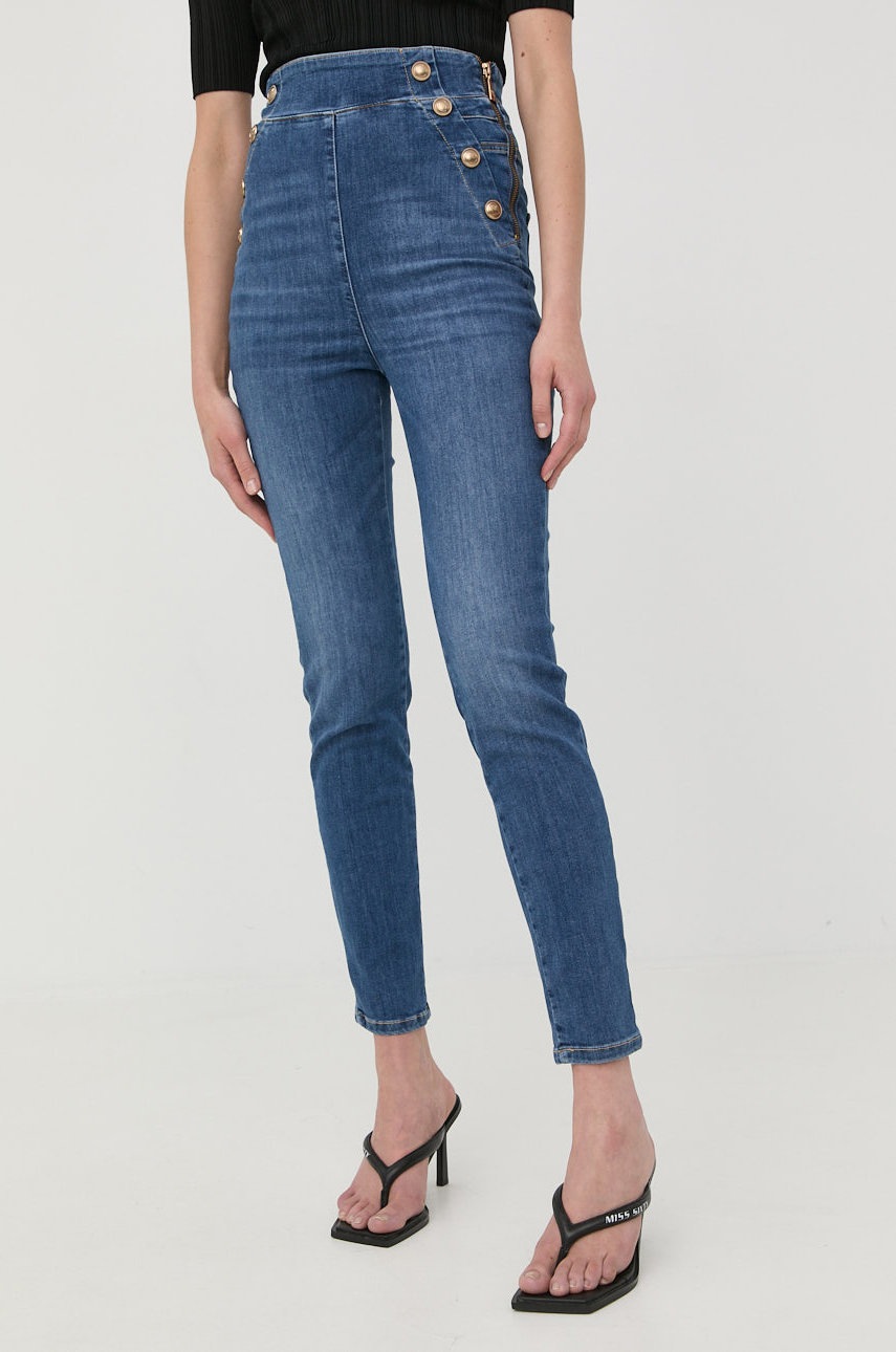 

Дънки Guess с висока талия, Син