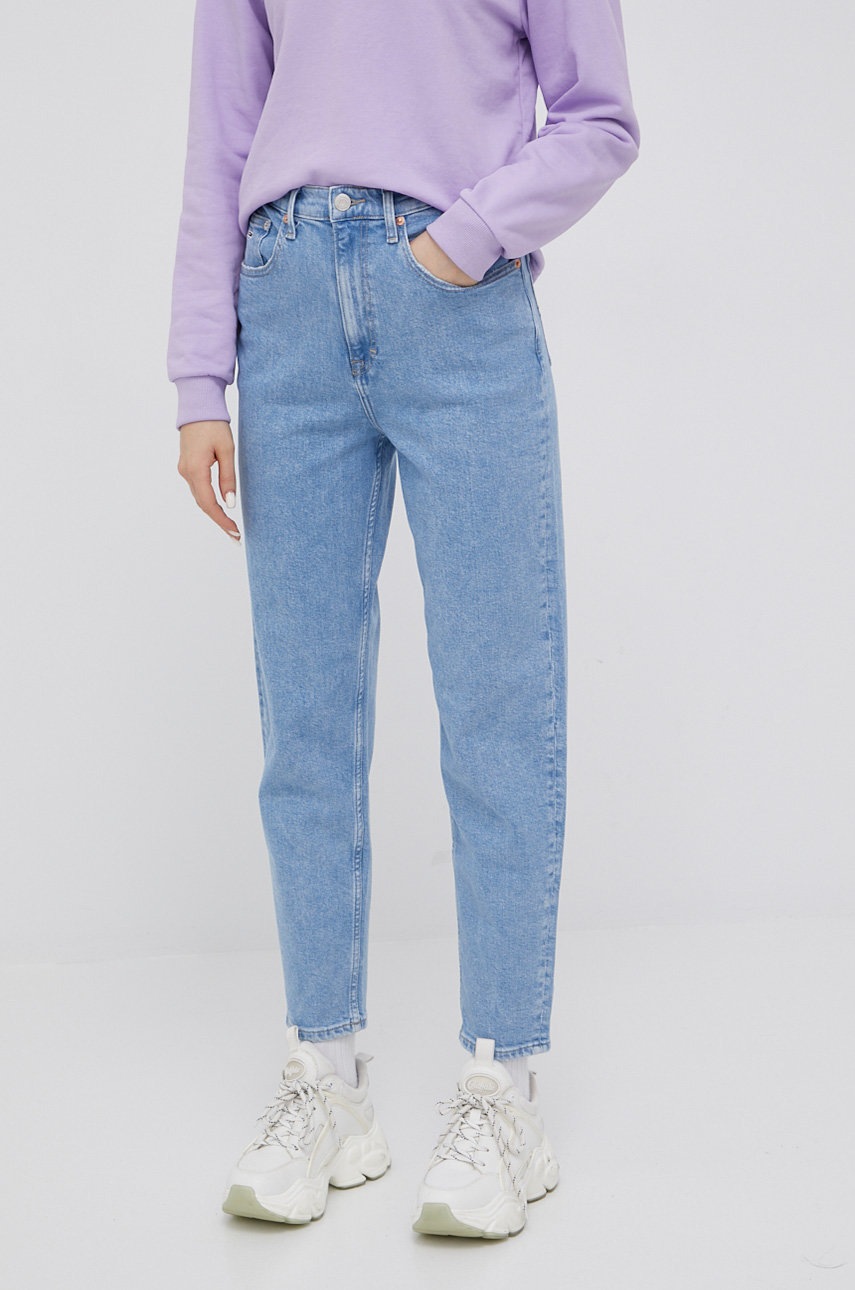 

Дънки Tommy Jeans дамски с висока талия, Син