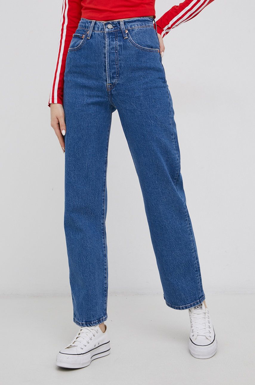 Levi's Jeans Ribcage Straight Ankle Femei, High Waist 72693.0117-MedIndigo