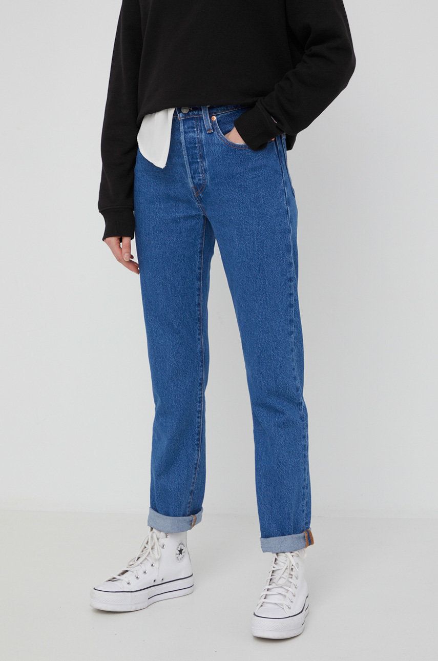 Levi’s jeansi 501 femei, high waist answear.ro