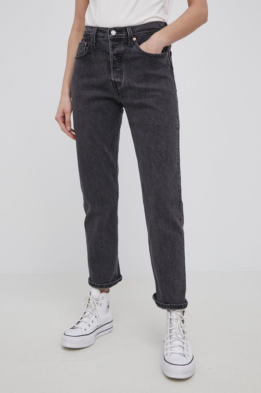 Levi's jeansi 501 Crop femei, high waist