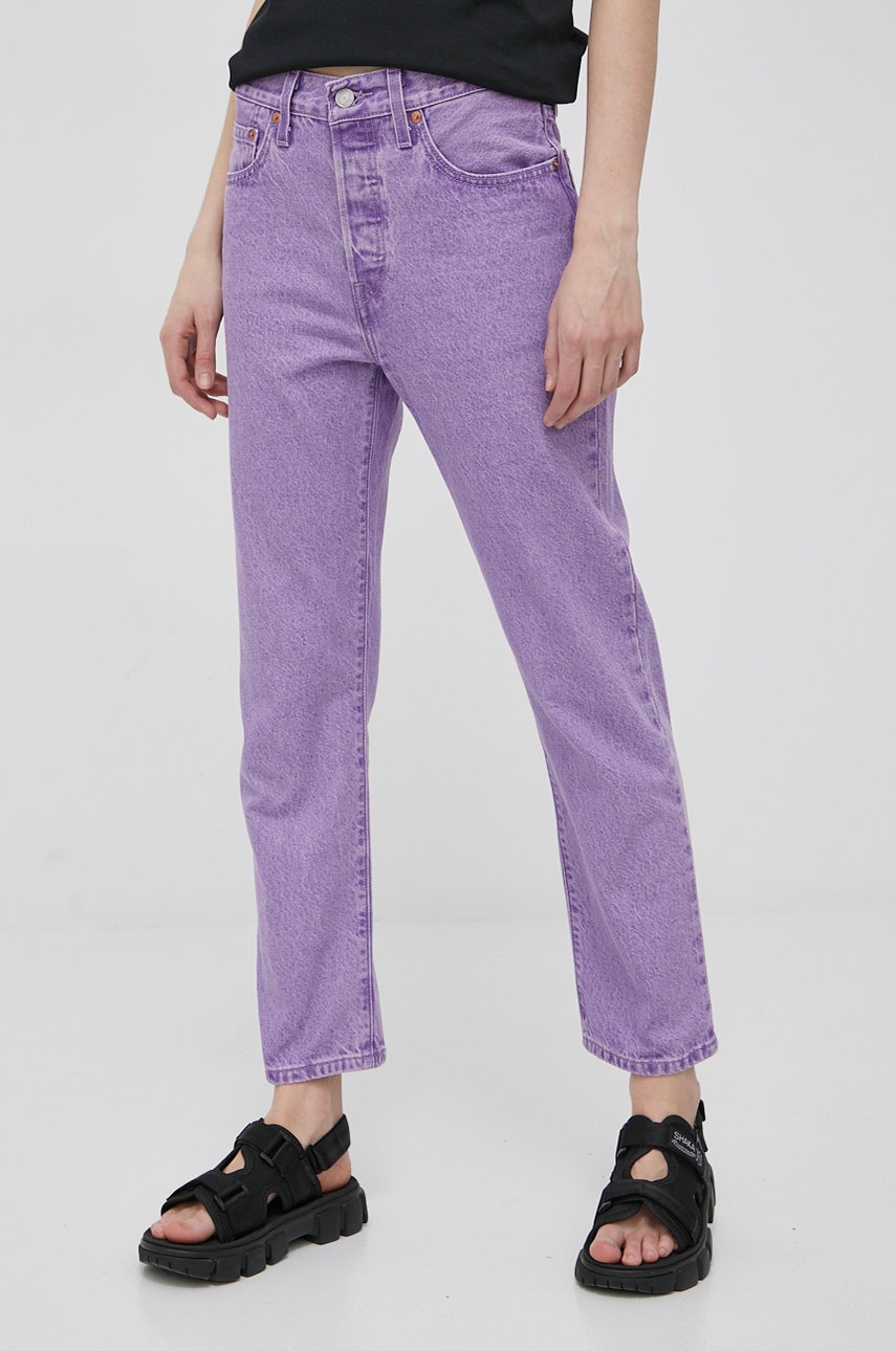 Levi's jeansi 501 crop femei , high waist