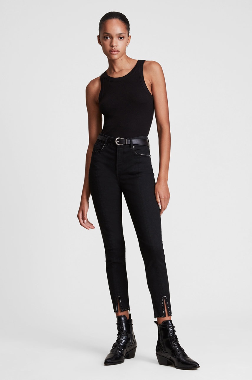 AllSaints Jeansy damskie high waist