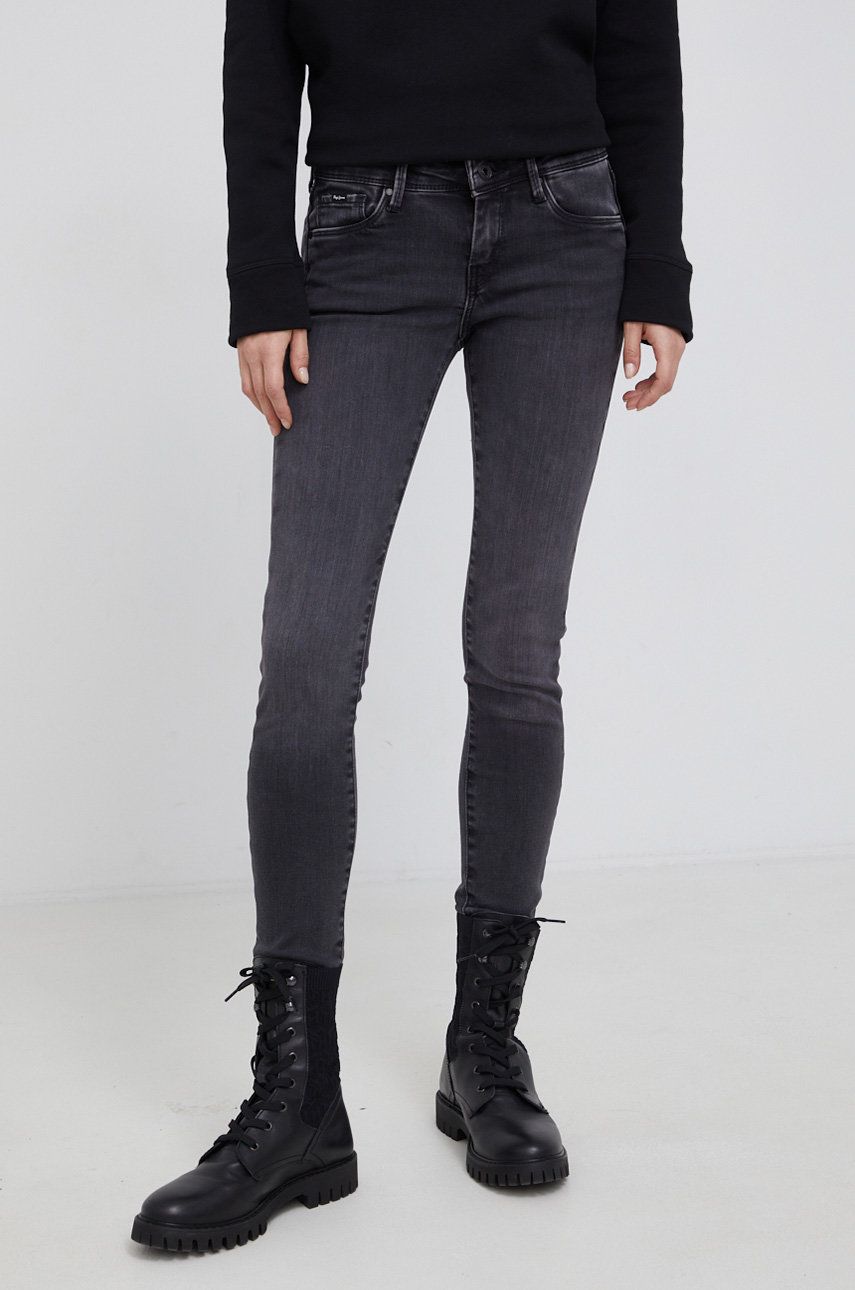 Pepe Jeans Jeans Lola femei, medium waist imagine reduceri black friday 2021 answear.ro