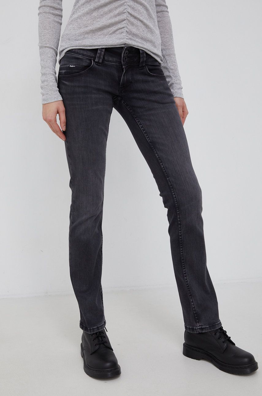 Pepe Jeans Jeans Venus femei, high waist imagine reduceri black friday 2021 answear.ro