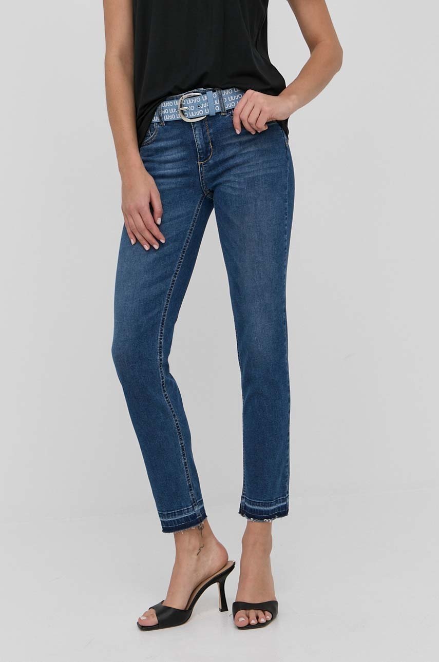 

Дънки Liu Jo дамско в със стандартна талия, Син