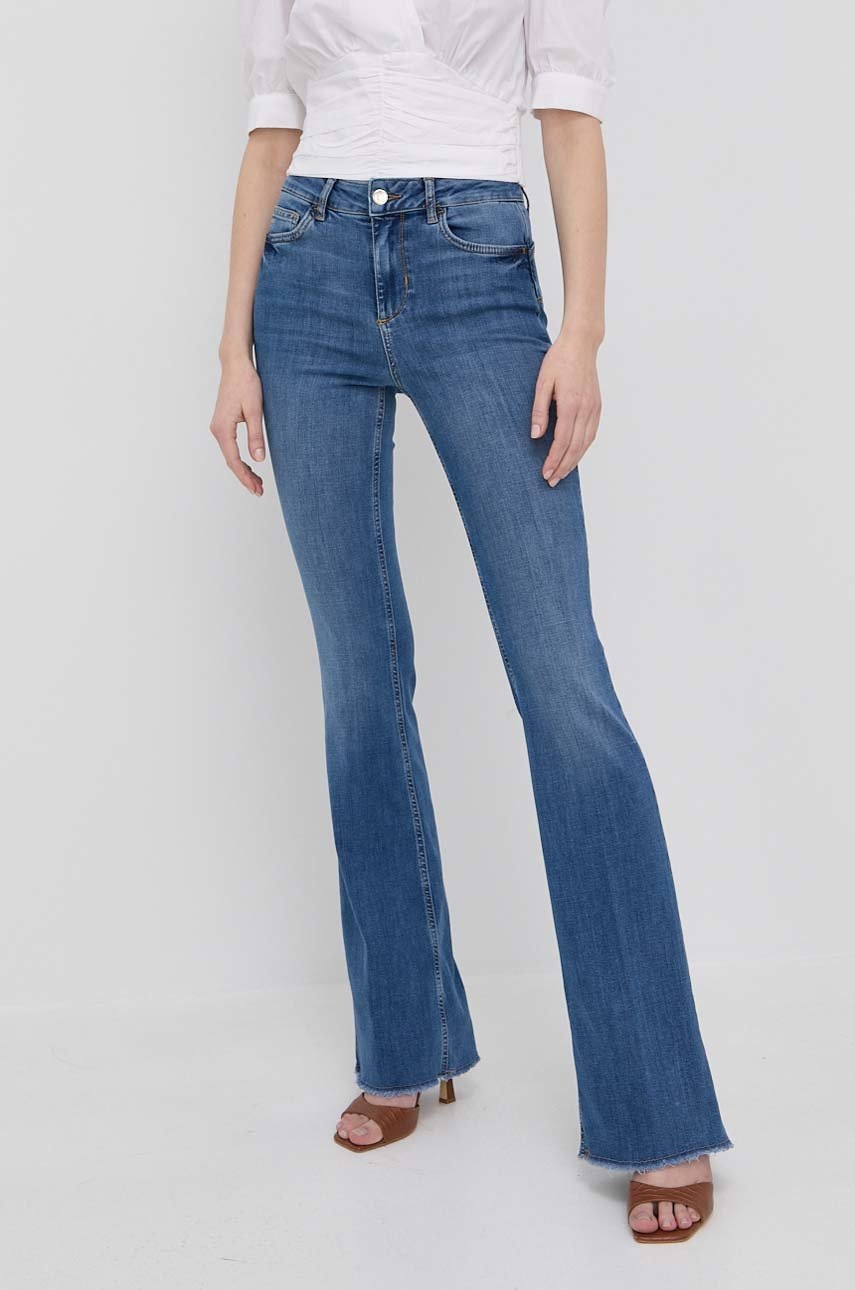 

Дънки Liu Jo дамски с висока талия, Син