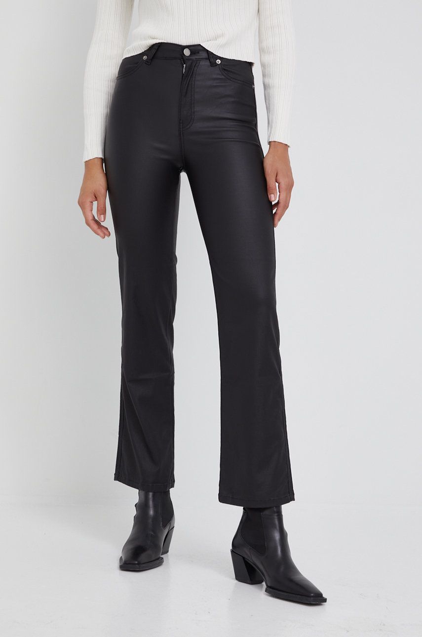 Kalhoty Dr. Denim dámské, high waist - černá -  3% Elastan