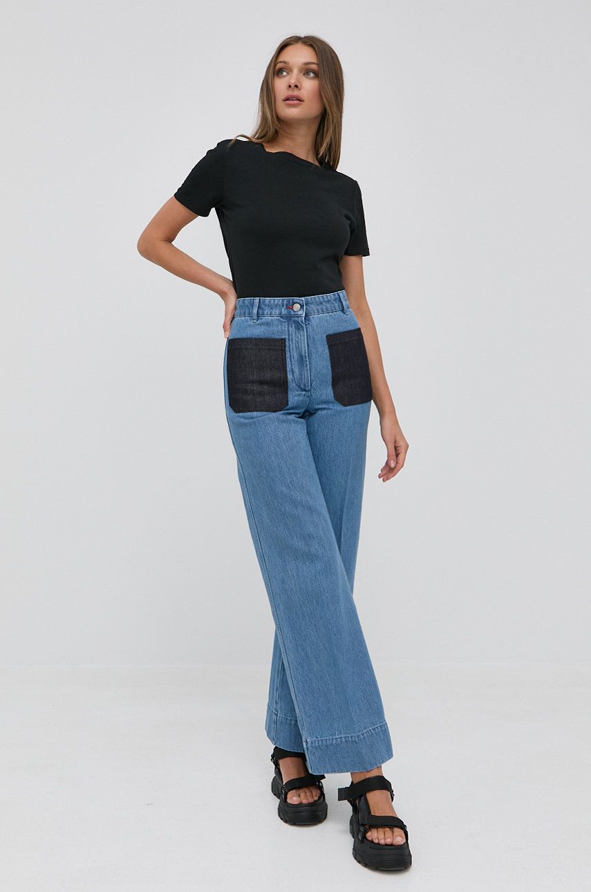 Victoria Beckham jeansi femei , high waist answear imagine noua