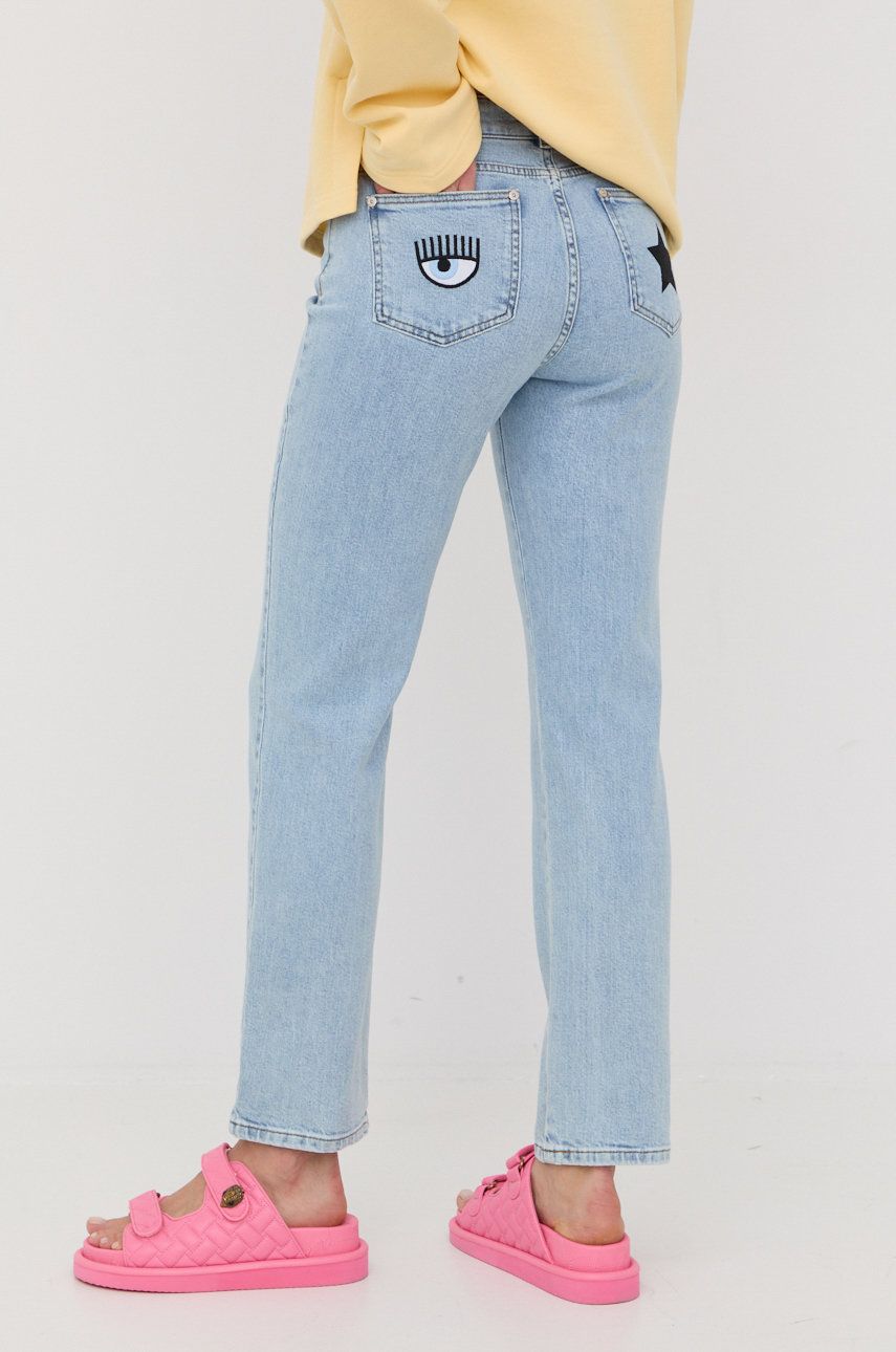 Chiara Ferragni jeansi femei , high waist answear.ro