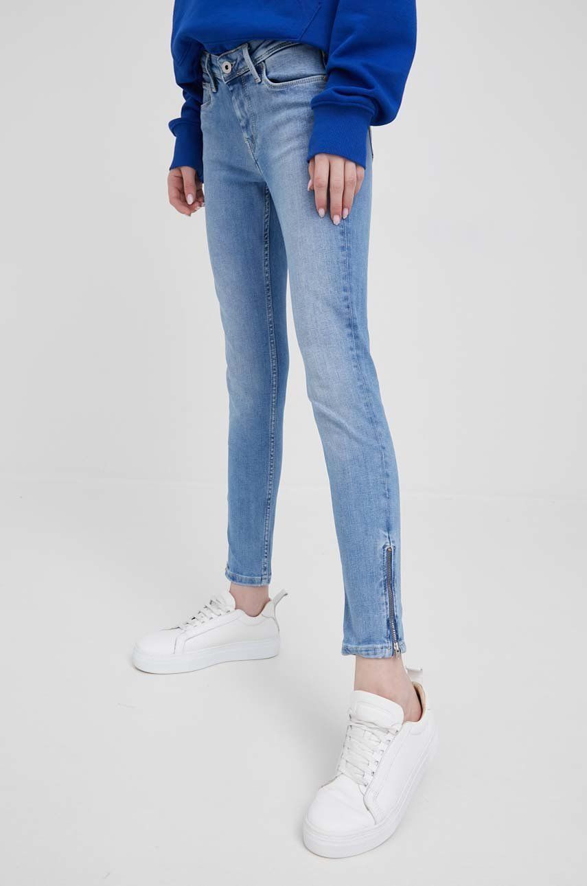 Pepe Jeans jeansy LOLA ZIP damskie medium waist
