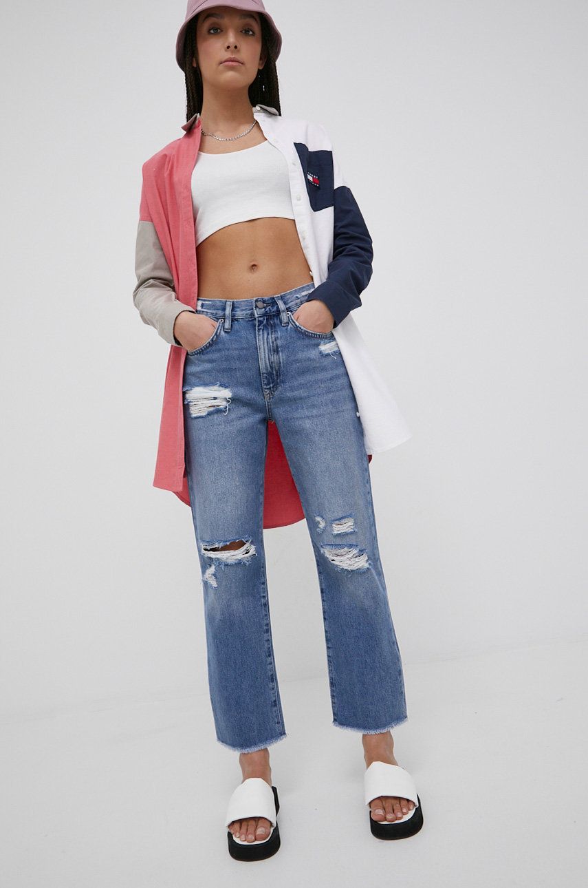 Superdry jeansi femei , high waist imagine reduceri black friday 2021 answear.ro