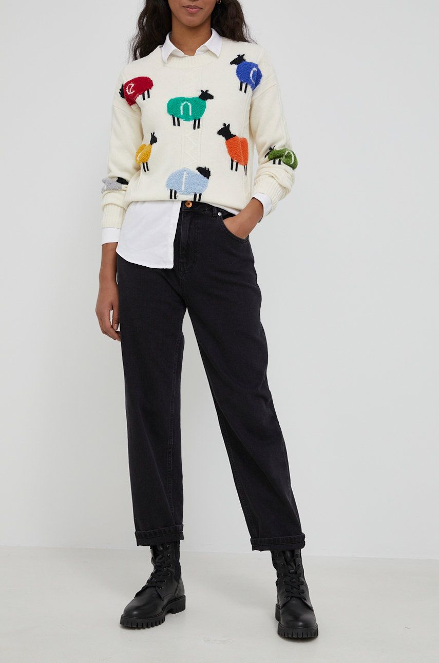 United Colors of Benetton jeansi femei, high waist answear imagine noua