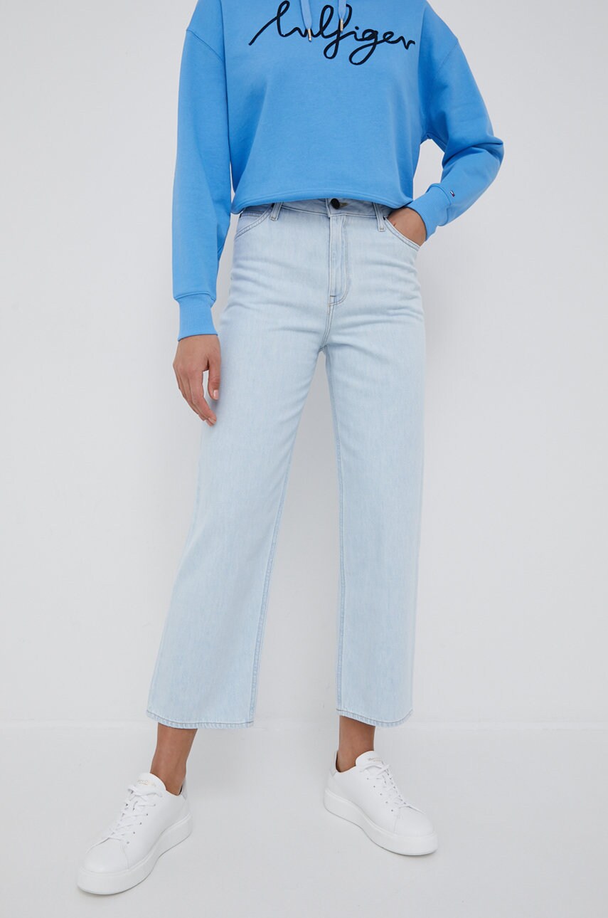 Lee jeansi wide leg long light fallon femei , high waist