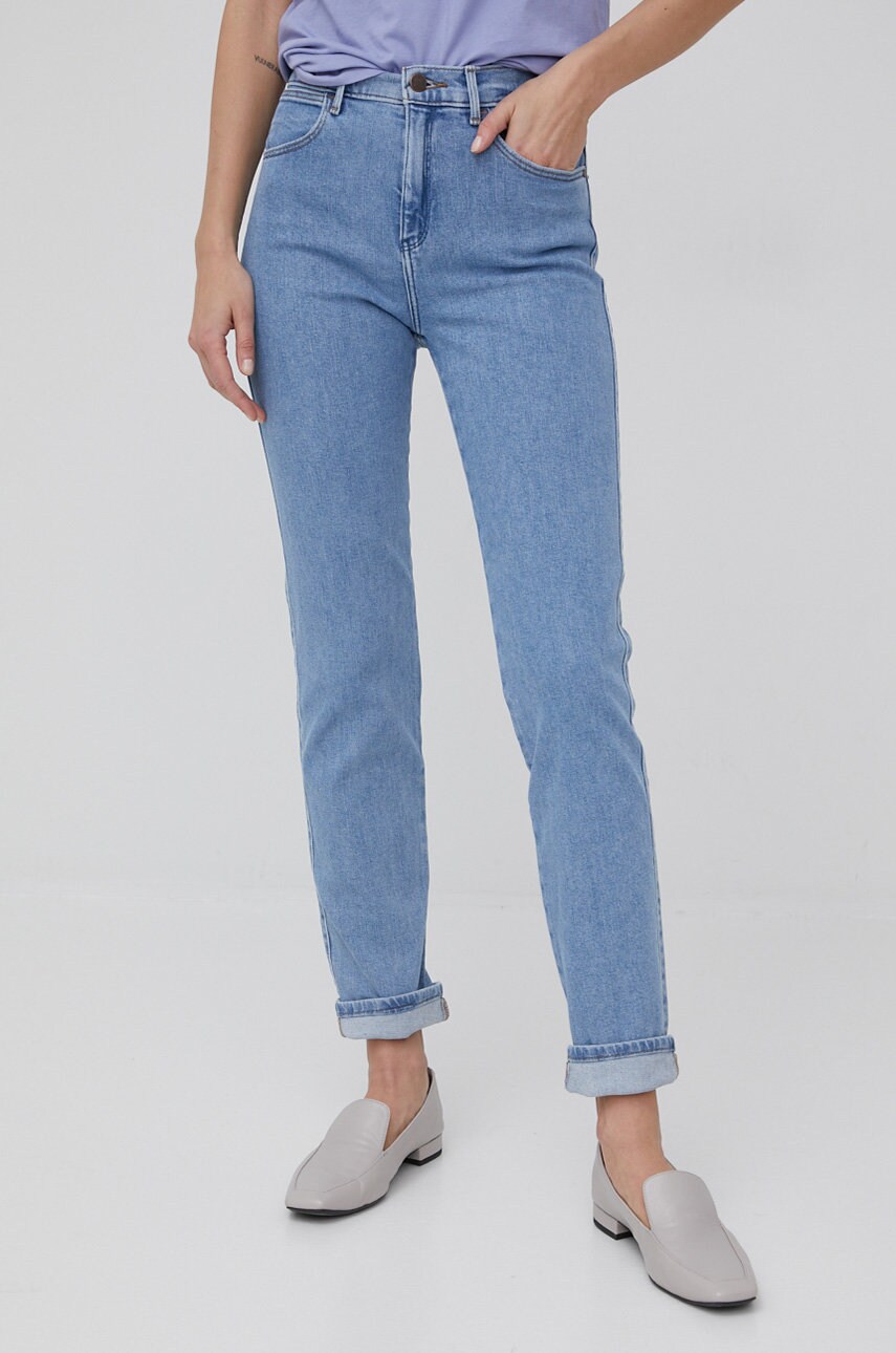 Wrangler jeansi slim cali blue femei , high waist
