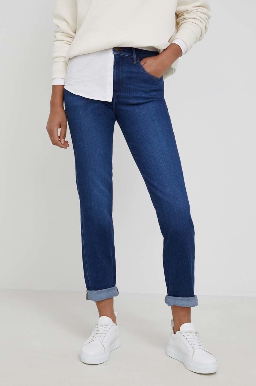 Wrangler jeansi Slim Authentic Love femei, high waist answear.ro