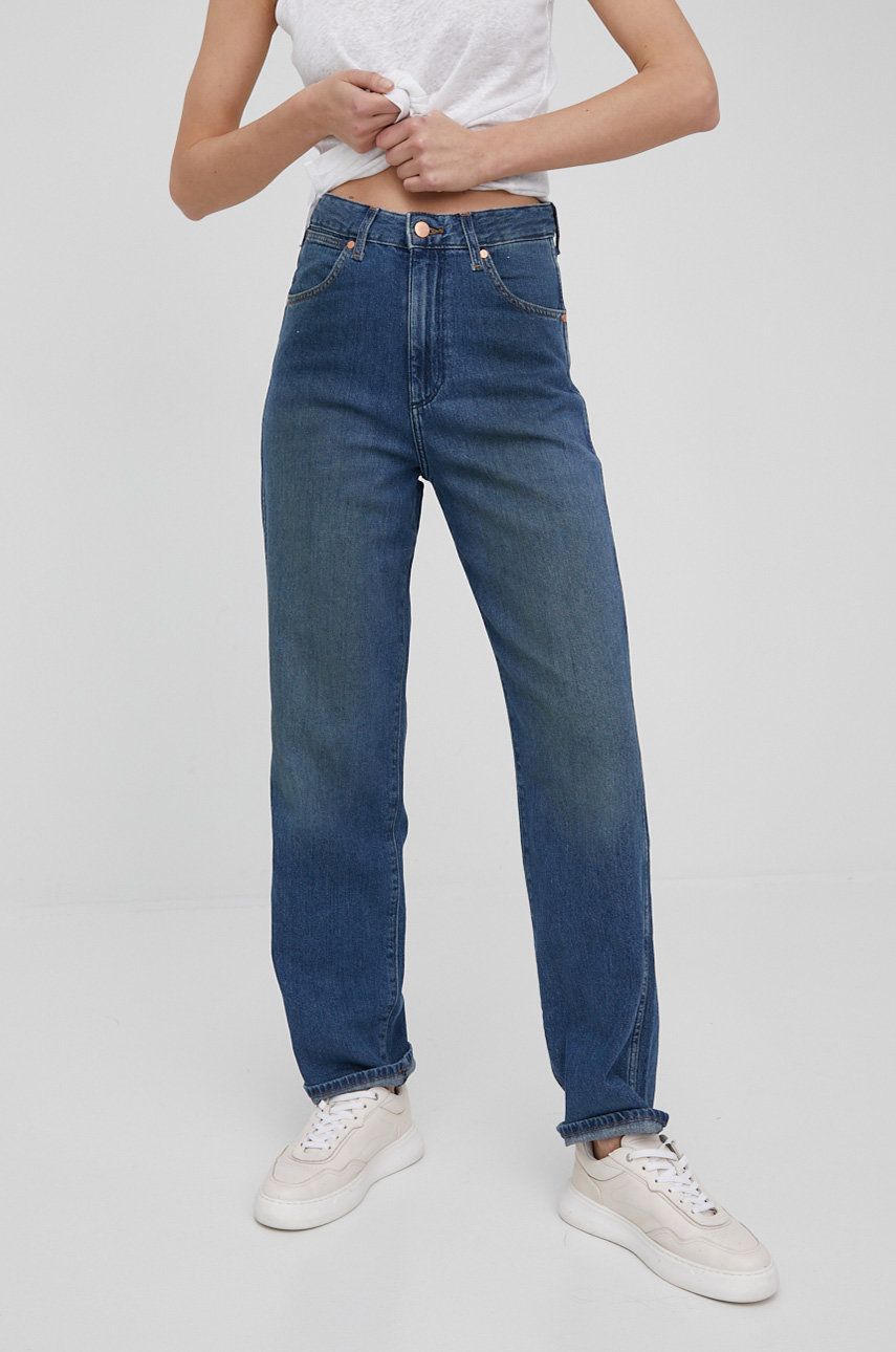 Wrangler jeansi Mom Straight Summertime femei , high waist answear.ro