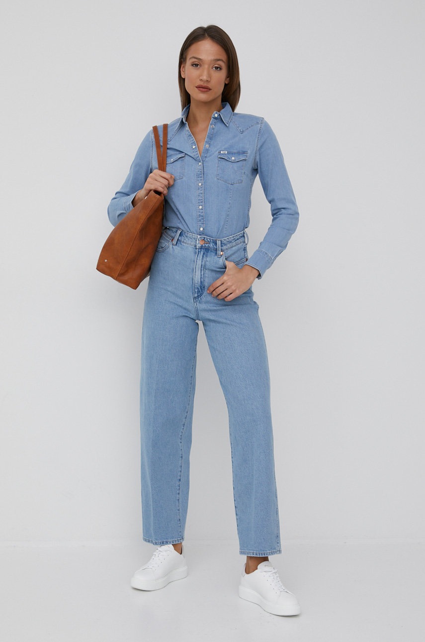 

Джинсы Wrangler Barrel Bluestone женские высокая посадка