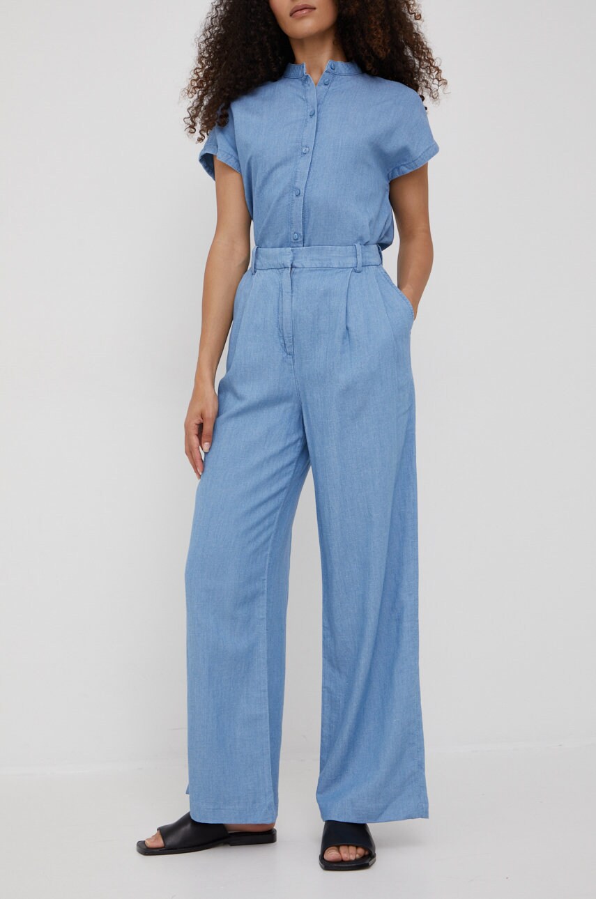Marc o'polo pantaloni din amestec de in denim femei , high waist