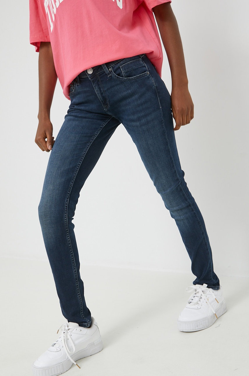 

Дънки Tommy Jeans с висока талия, Тъмносин